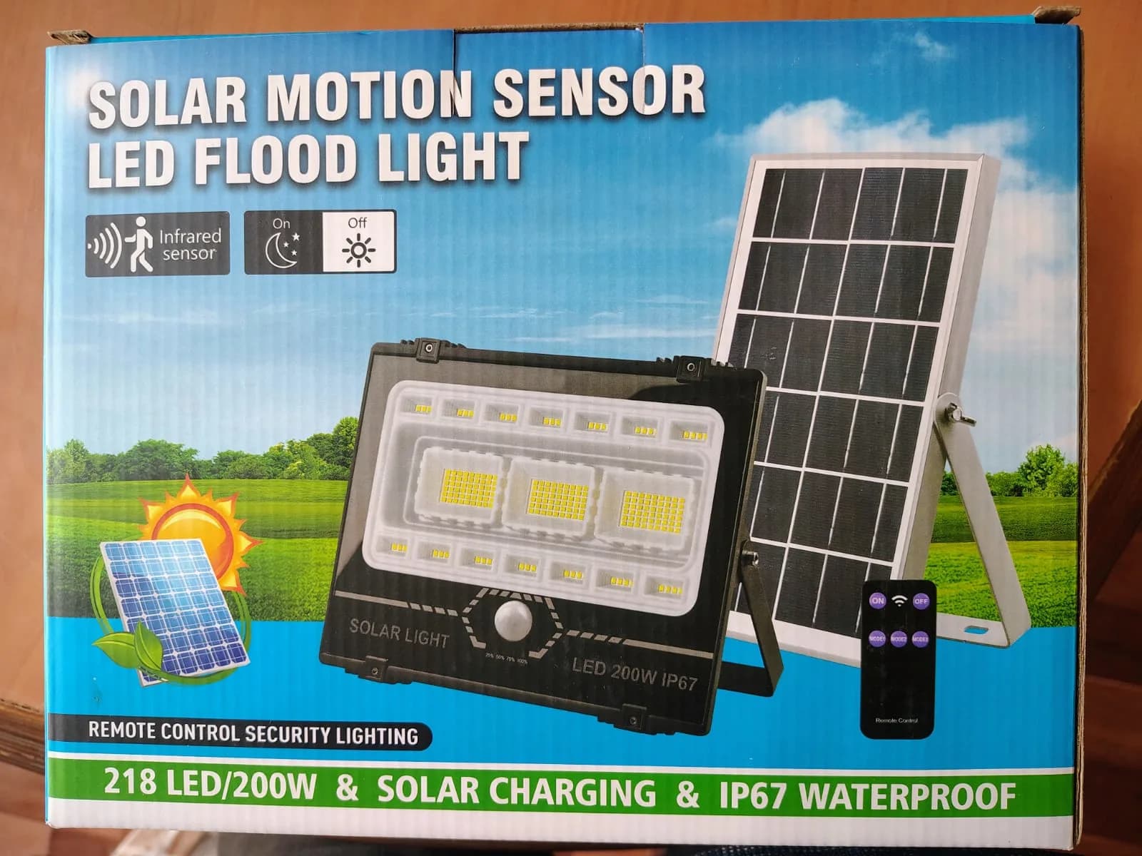 Solar Flood Light with Motion Sensor